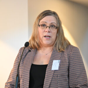 Picture of Elaine Daly presenting at the workshop